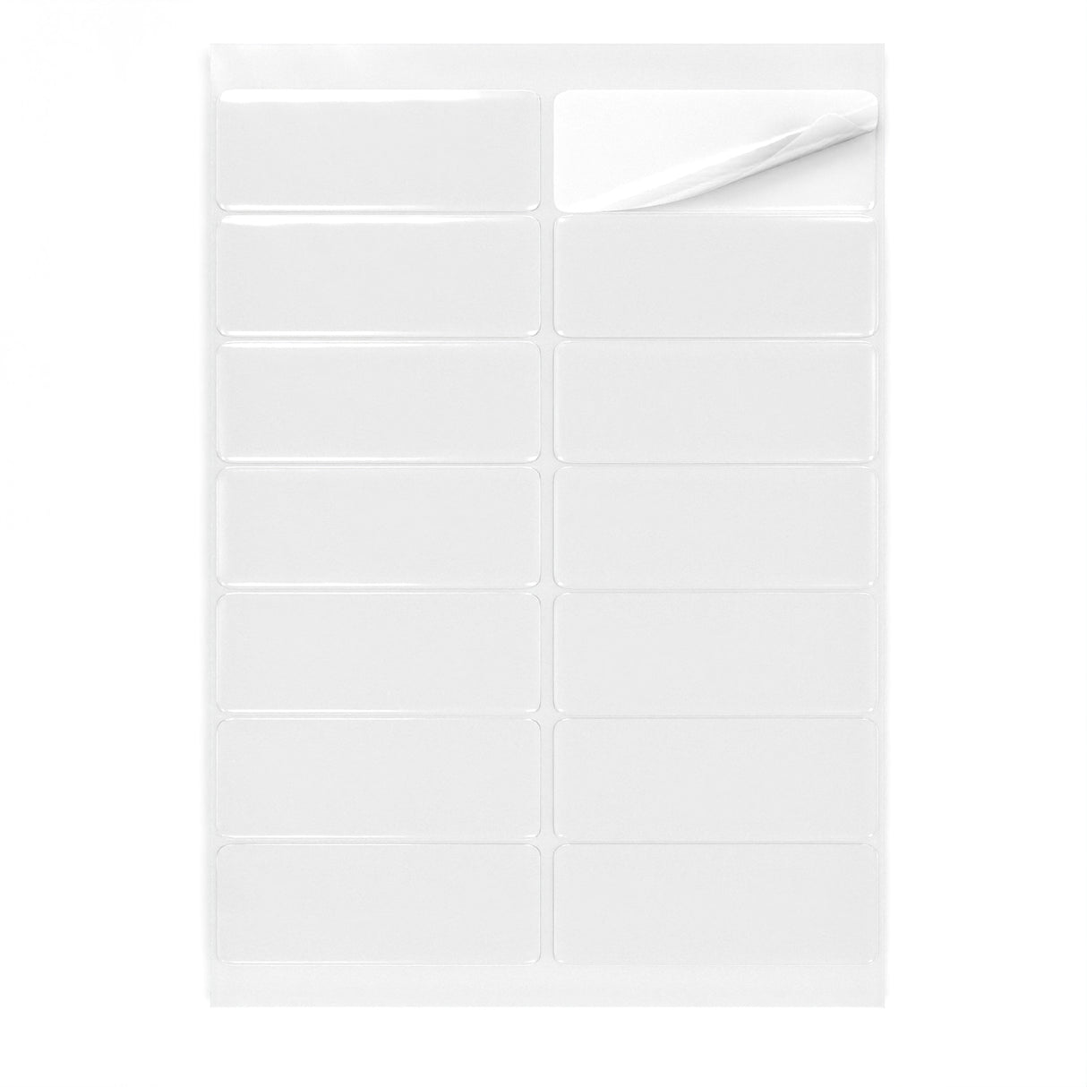 Téglalap alakú öntapadós címkék