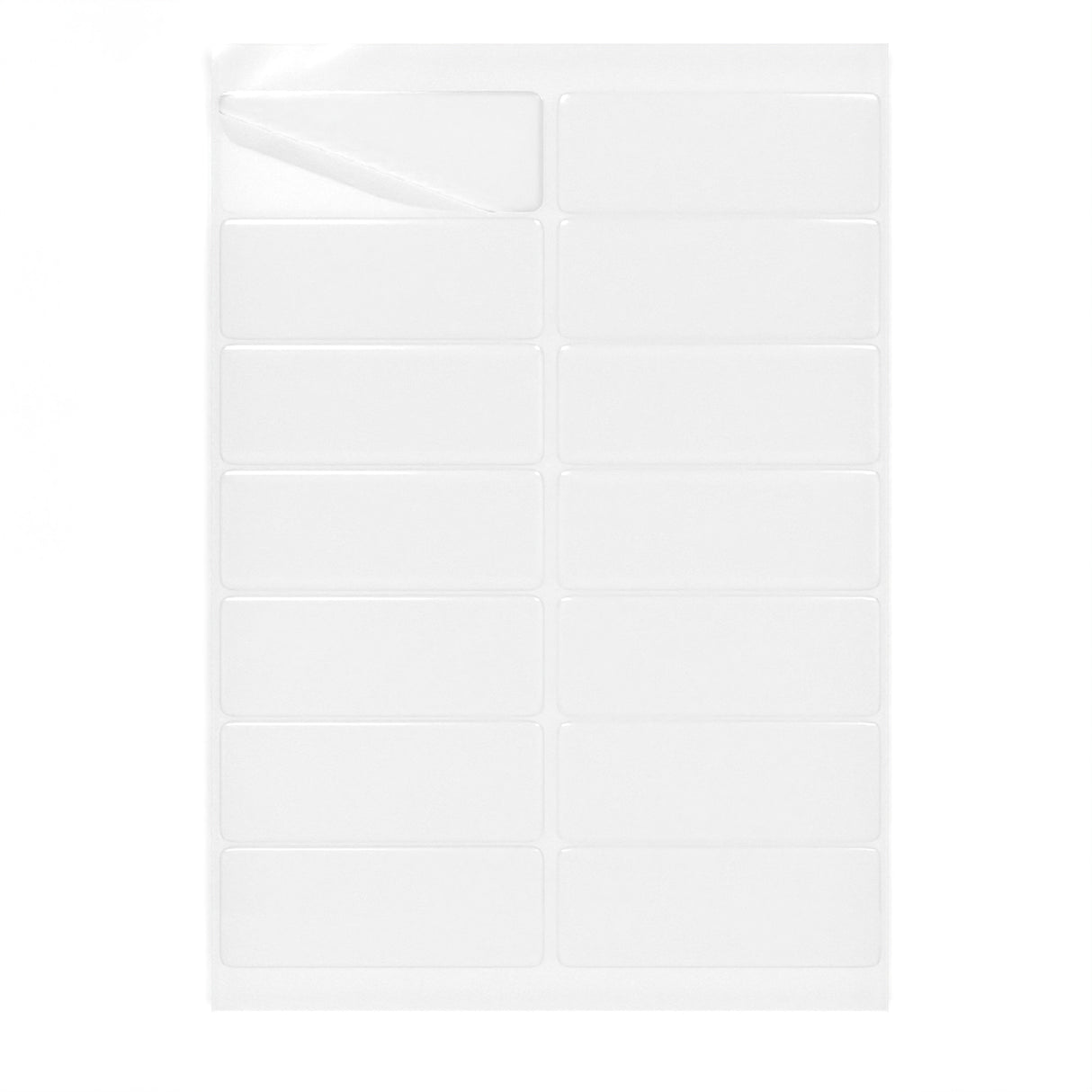 Téglalap alakú öntapadós címkék