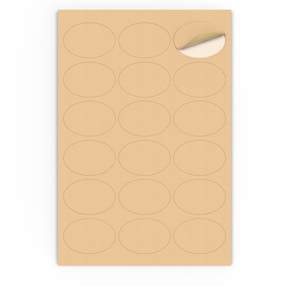 Ovális öntapadós címkék