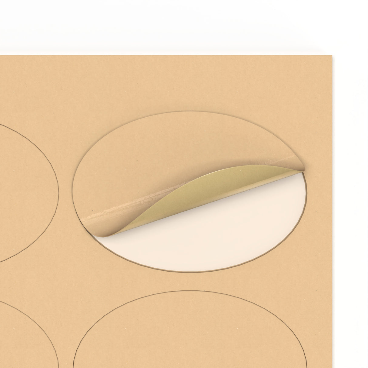 Ovális öntapadós címkék