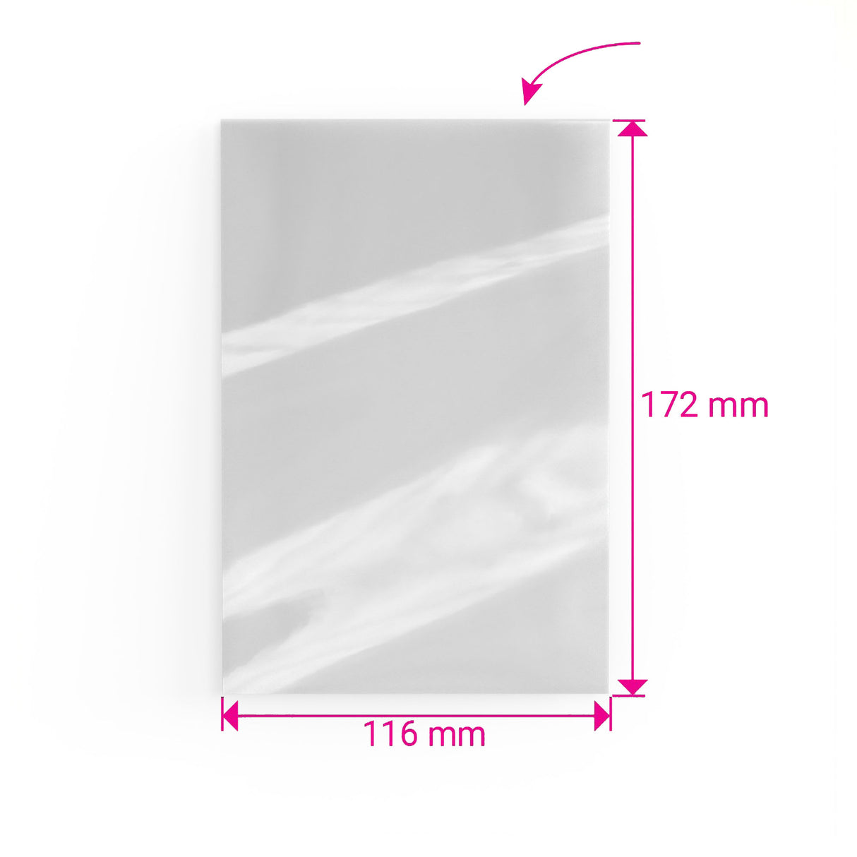 Celofán tasak nyílással záródás nélkül