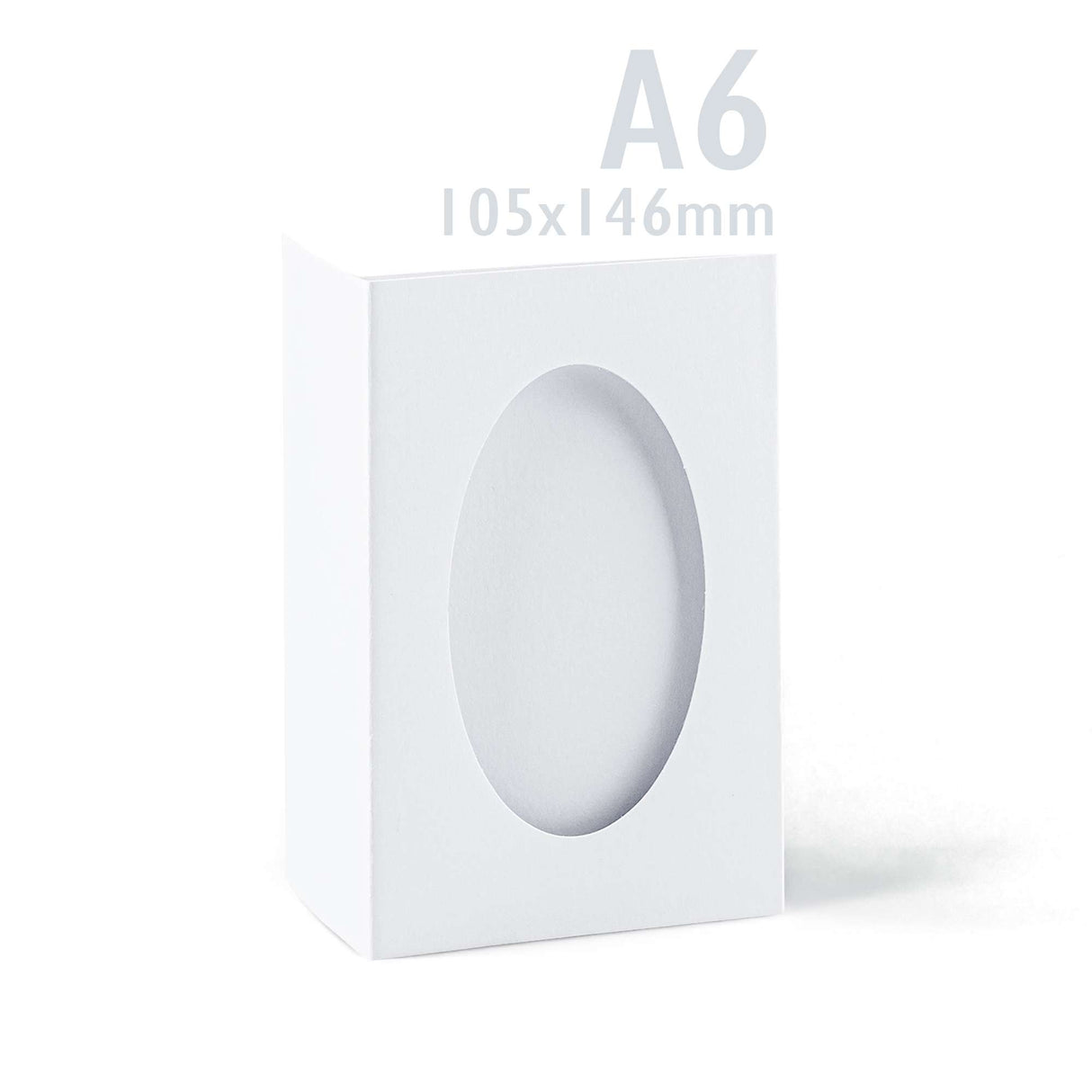 Fehér, háromrészes, ovális kivágású kártyák – csomag