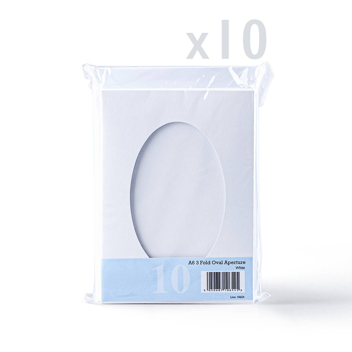 Fehér, háromrészes, ovális kivágású kártyák – csomag