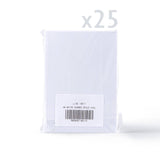 Fehér, háromrészes, kalapált felületű kártyák ovális kivágással – csomag