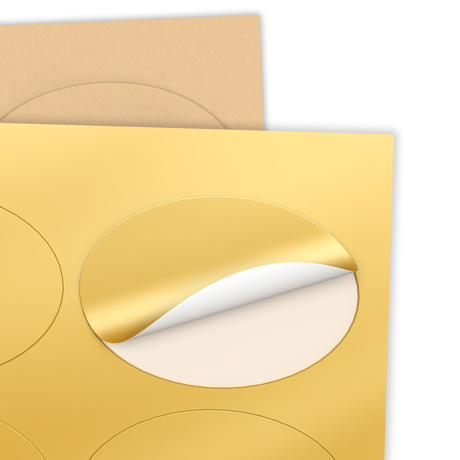 Ovális öntapadós címkék