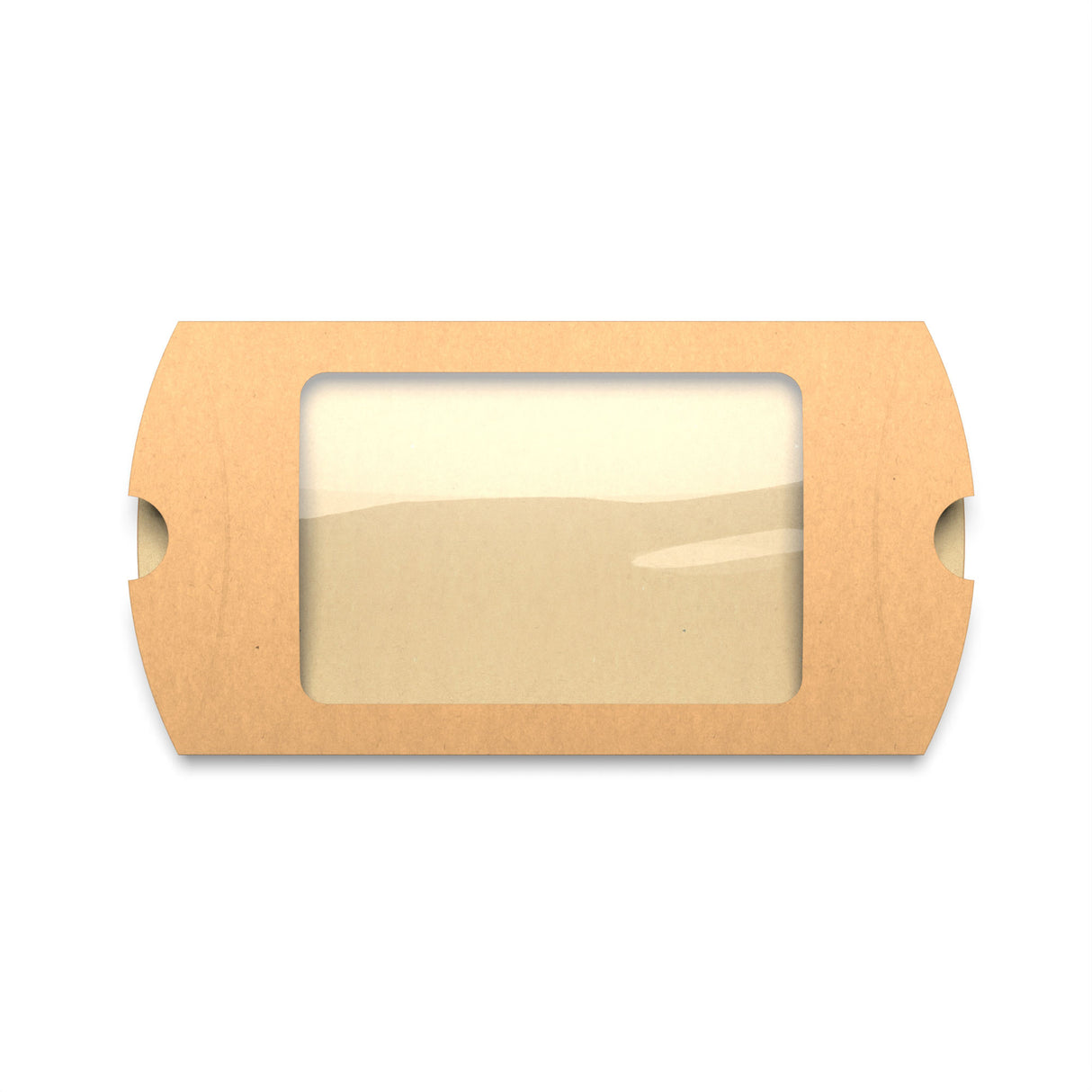 Párna alakú kraft doboz ablakkal