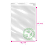 Biológiailag lebomló (PLA) tasak